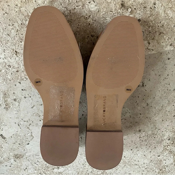 NWOB Lucky Brand Danuka Woven Tan Flat - Picture 5 of 5